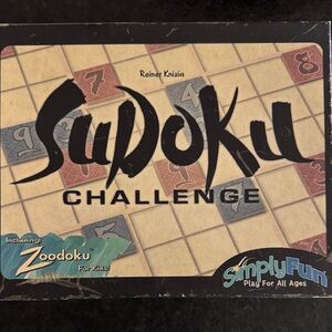 Sudoku Challenge Board Game - Zoodoku Kids Game - All in one game box. NEW!